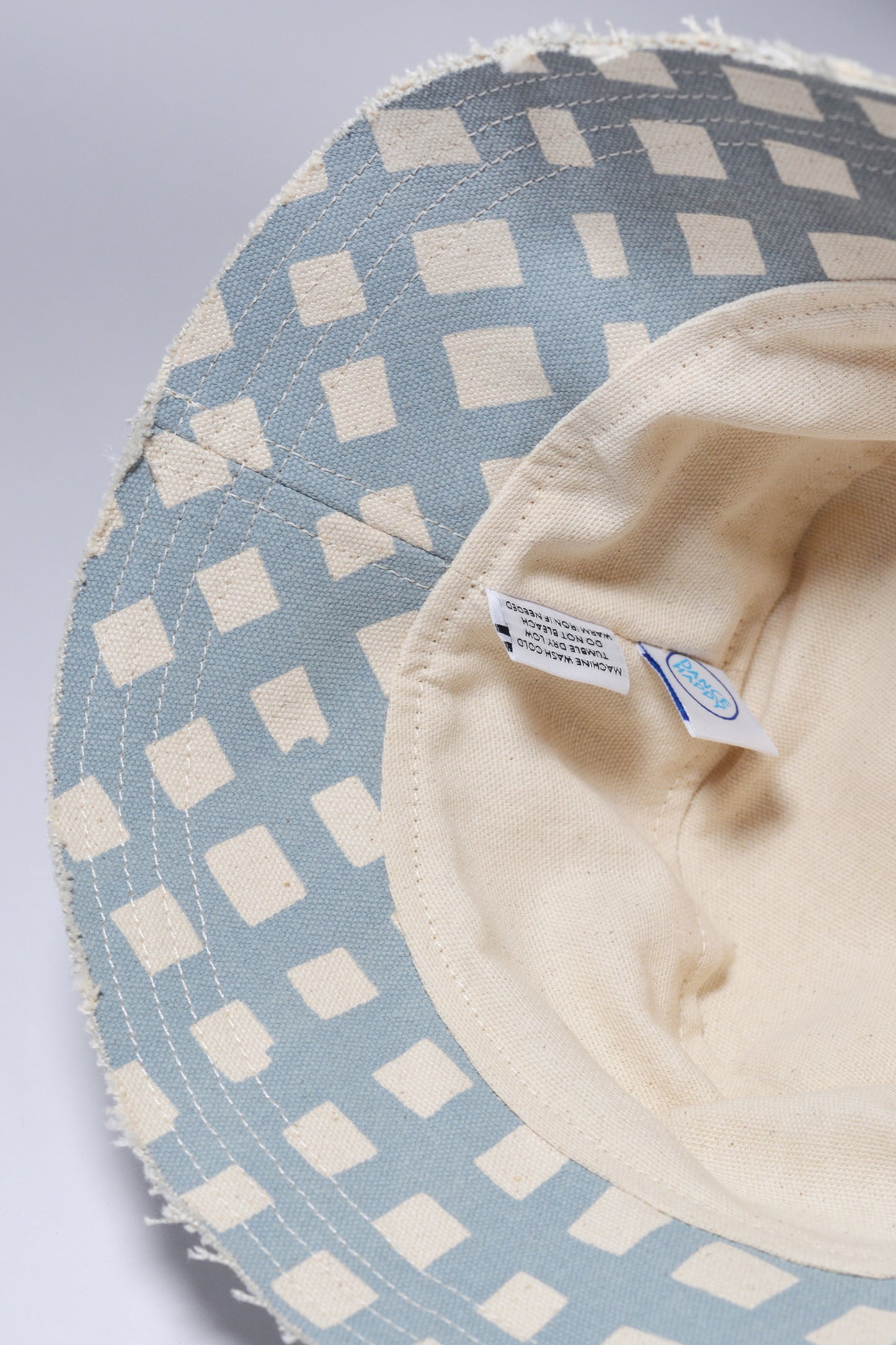 Grid Cotton Canvas Bucket Hat