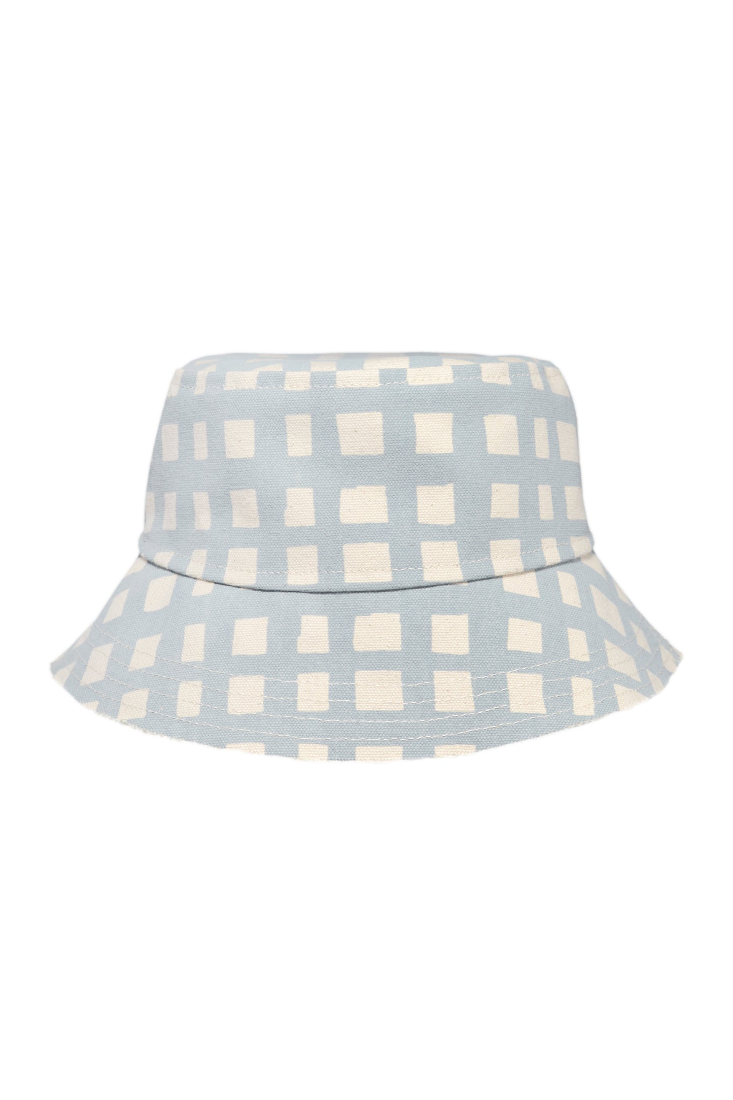 Grid Cotton Canvas Bucket Hat