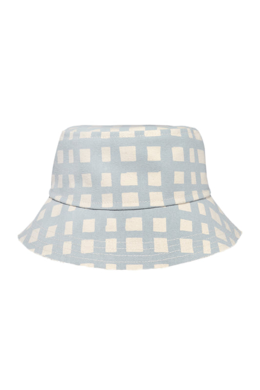 Grid Cotton Canvas Bucket Hat