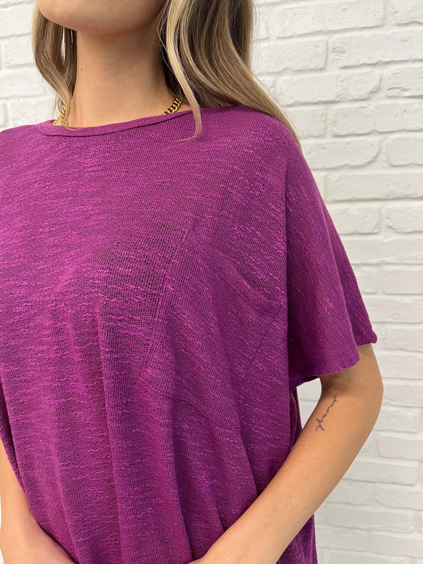 Basically Flowing Dolman Sleeve Top Lt Plum Basically Flowing