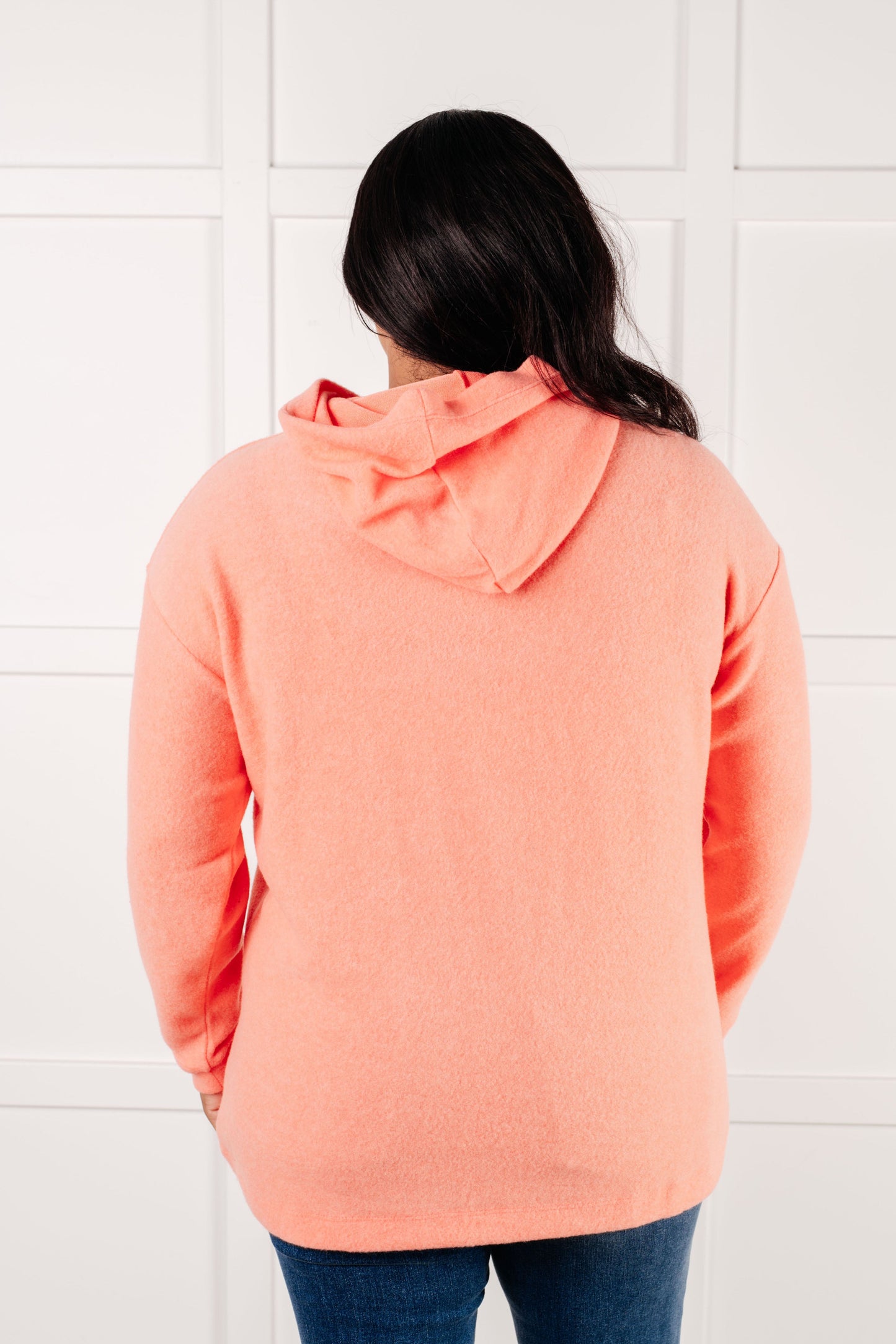Basically My Favorite Hooded Pullover Coral Pullover