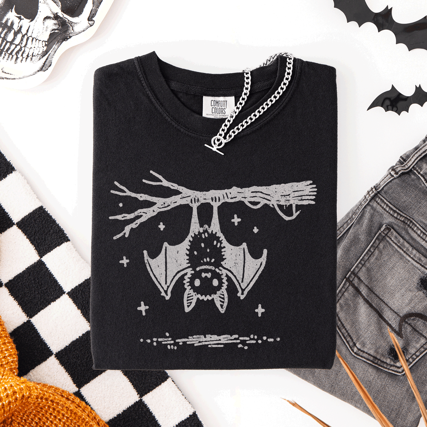 Bat, Cute, Adorable, Halloween, Comfort Colors T-Shirt