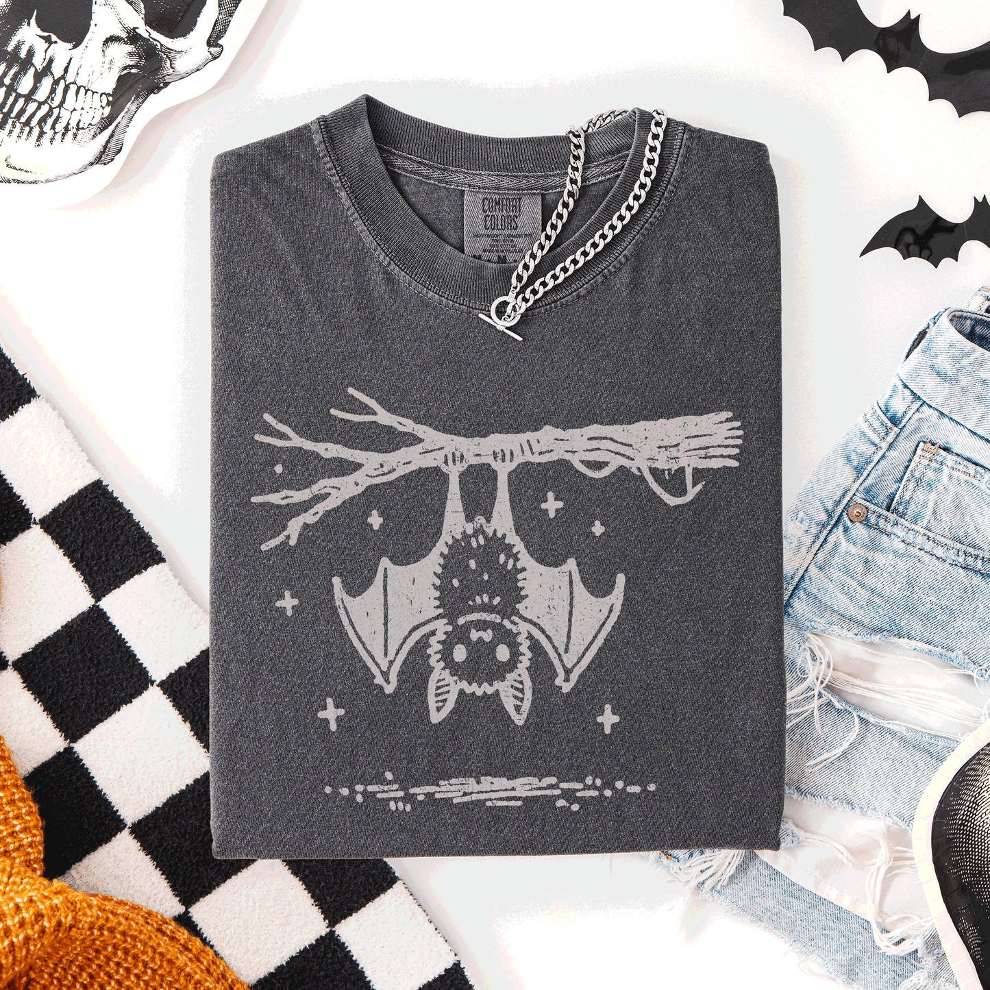 Bat, Cute, Adorable, Halloween, Comfort Colors T-Shirt