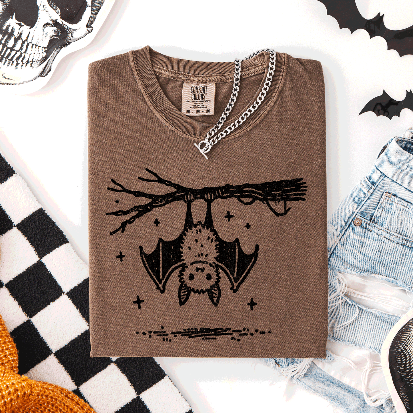 Bat, Cute, Adorable, Halloween, Comfort Colors T-Shirt