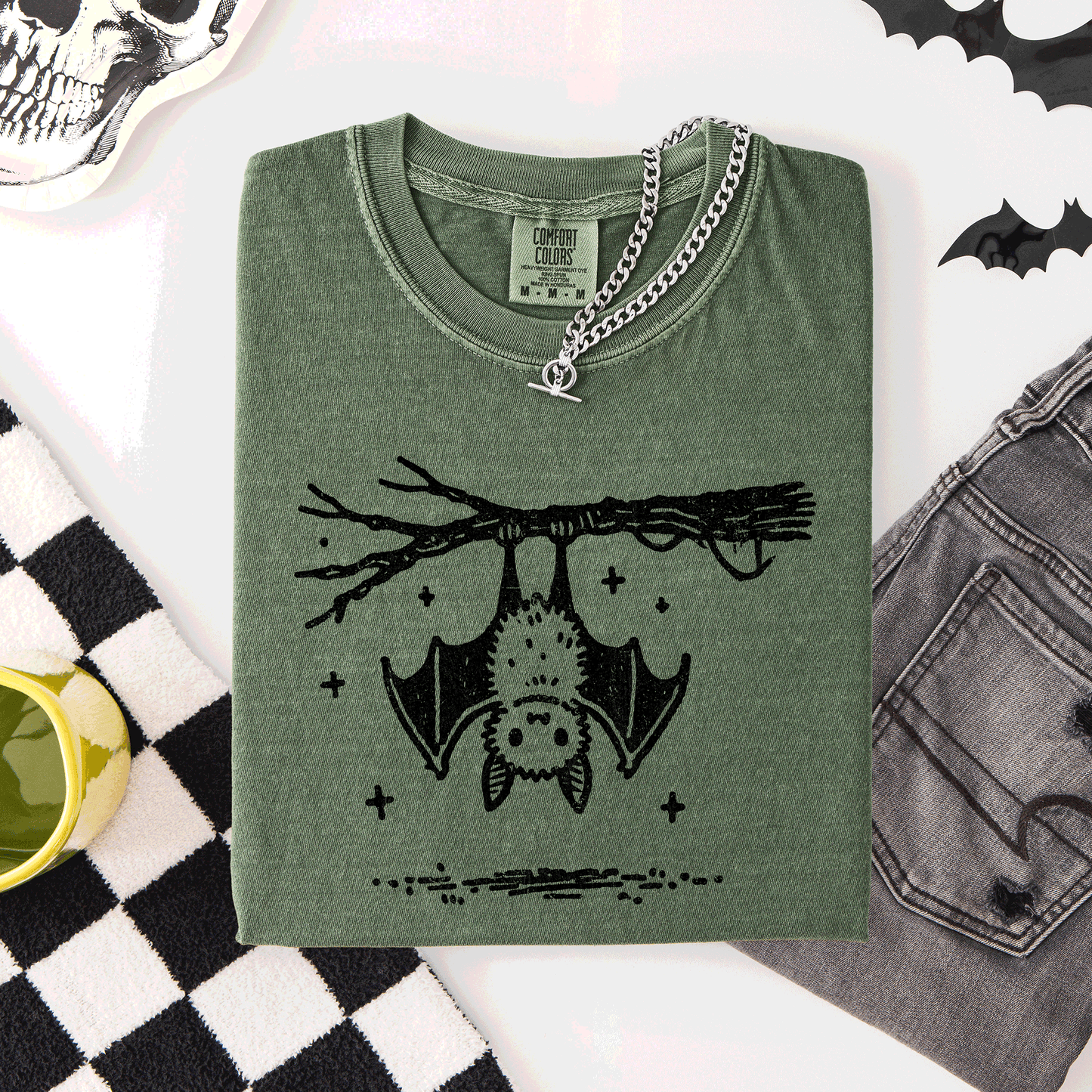 Bat, Cute, Adorable, Halloween, Comfort Colors T-Shirt