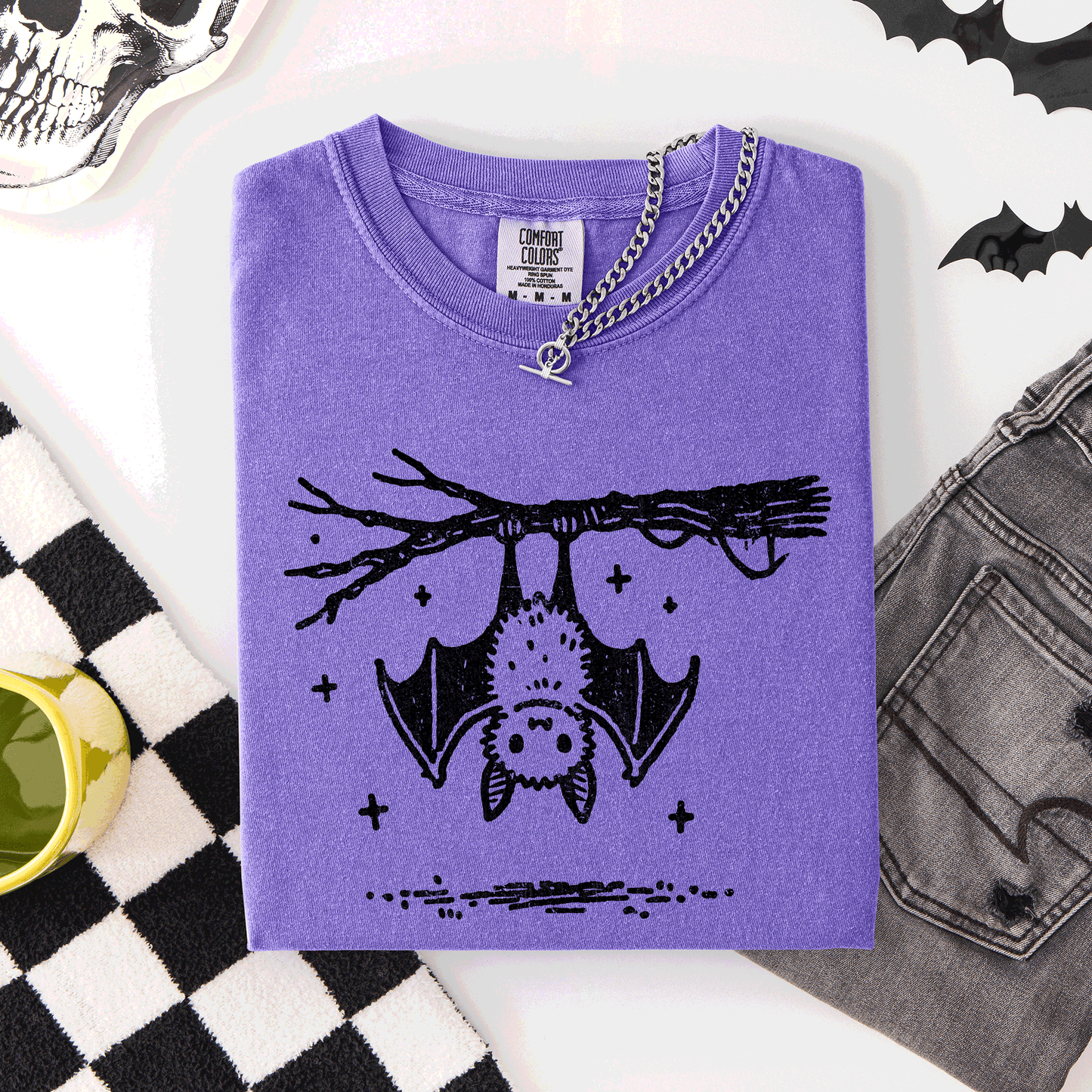 Bat, Cute, Adorable, Halloween, Comfort Colors T-Shirt