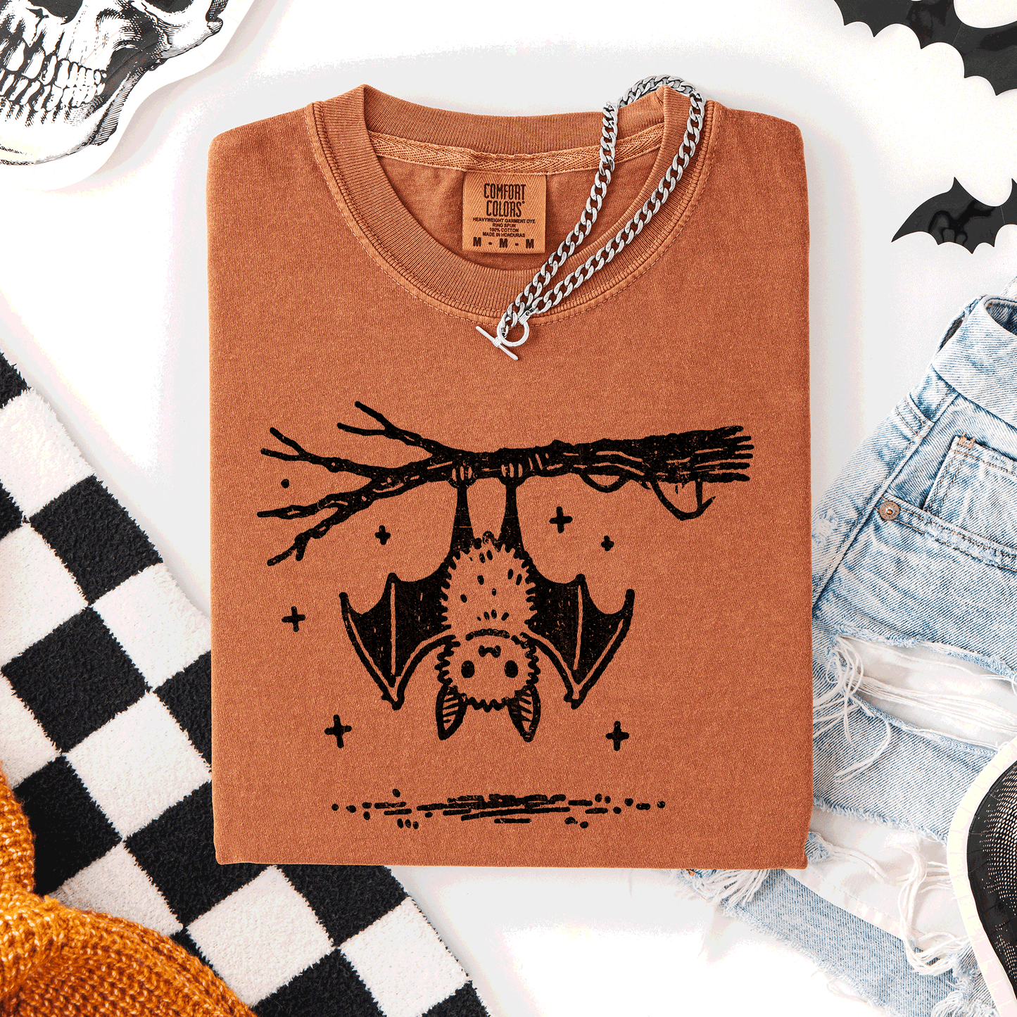 Bat, Cute, Adorable, Halloween, Comfort Colors T-Shirt