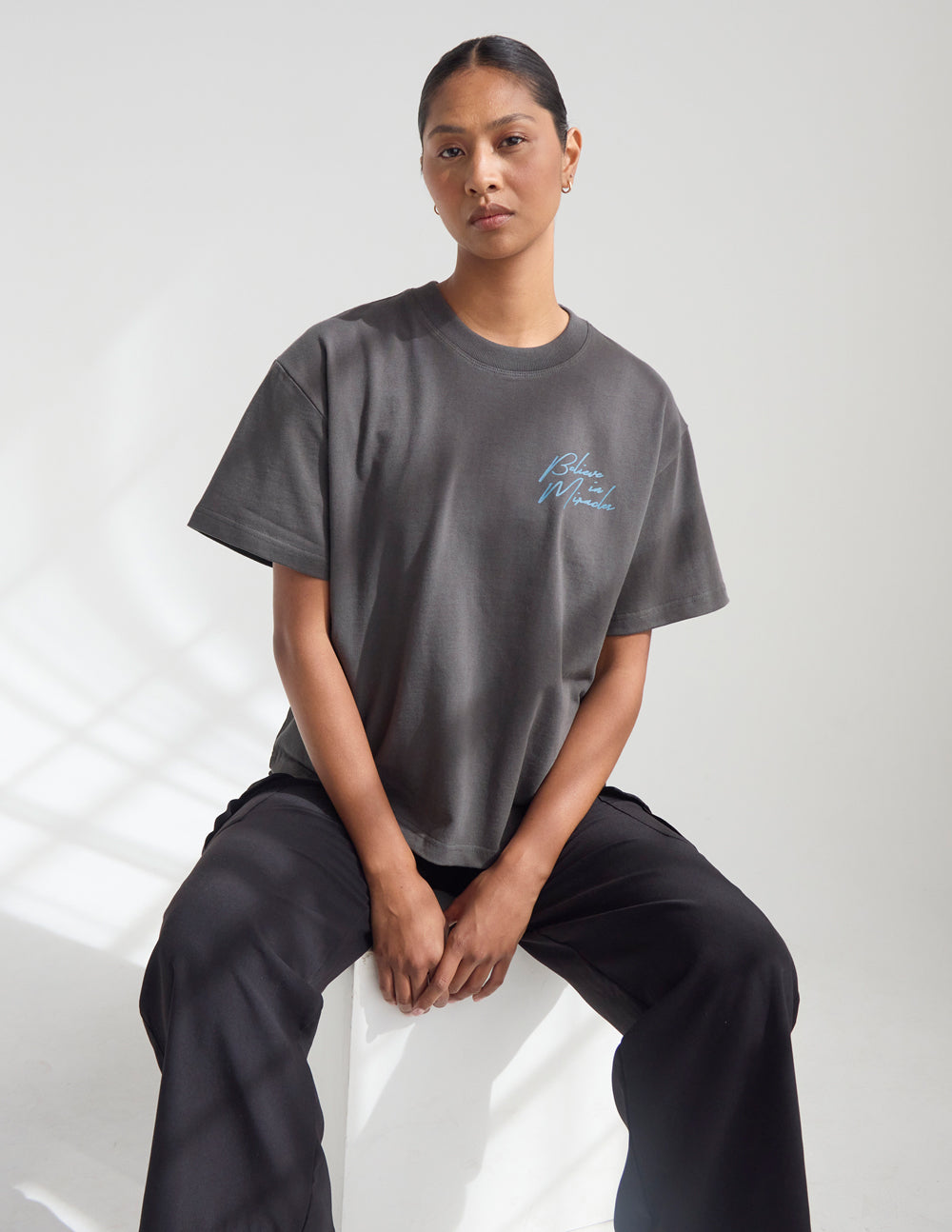 Believe in Miracles Heavyweight Boxy Tee 320 GSM Cotton