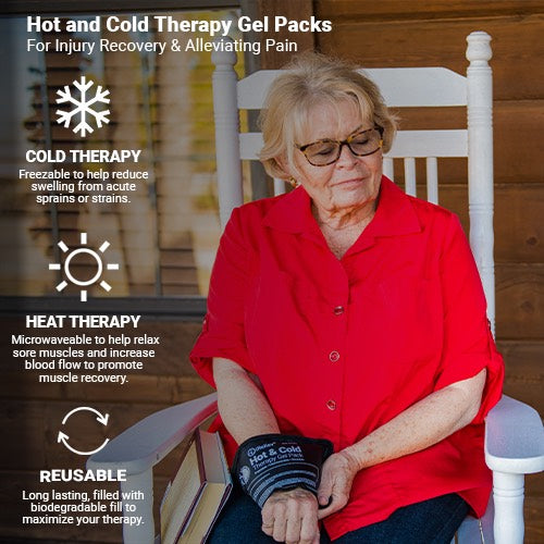 Reusable Hot and Cold Therapy Gel Pack with Securement Straps
