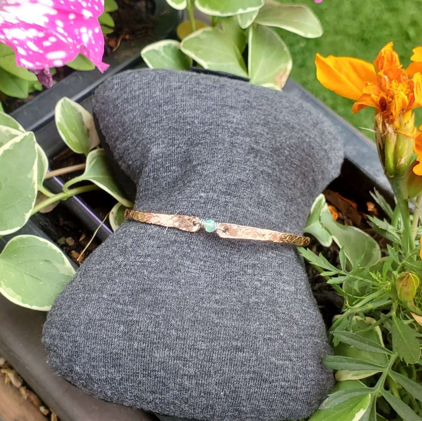 Copper Ethiopian Opal Brides Bangle by Alexa Martha