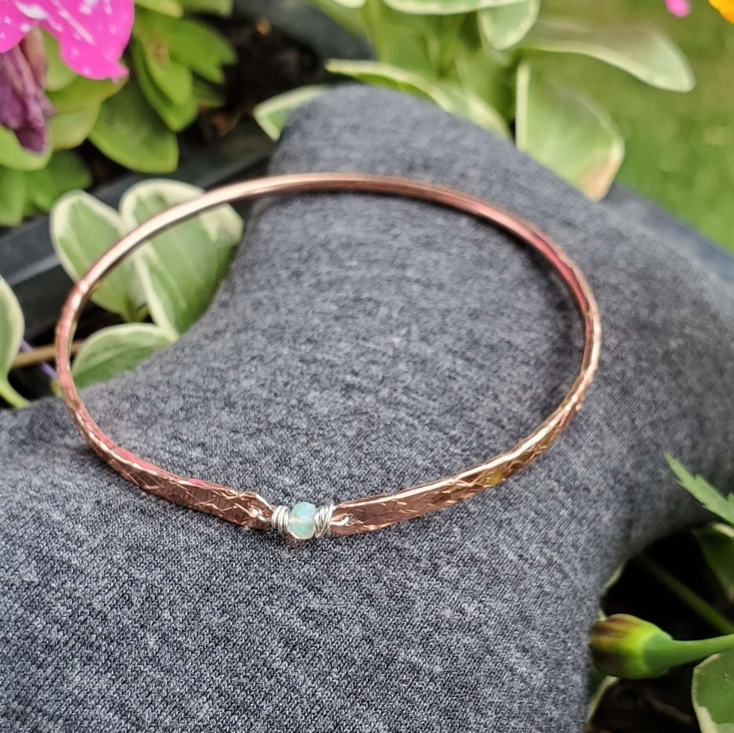 Copper Ethiopian Opal Brides Bangle by Alexa Martha