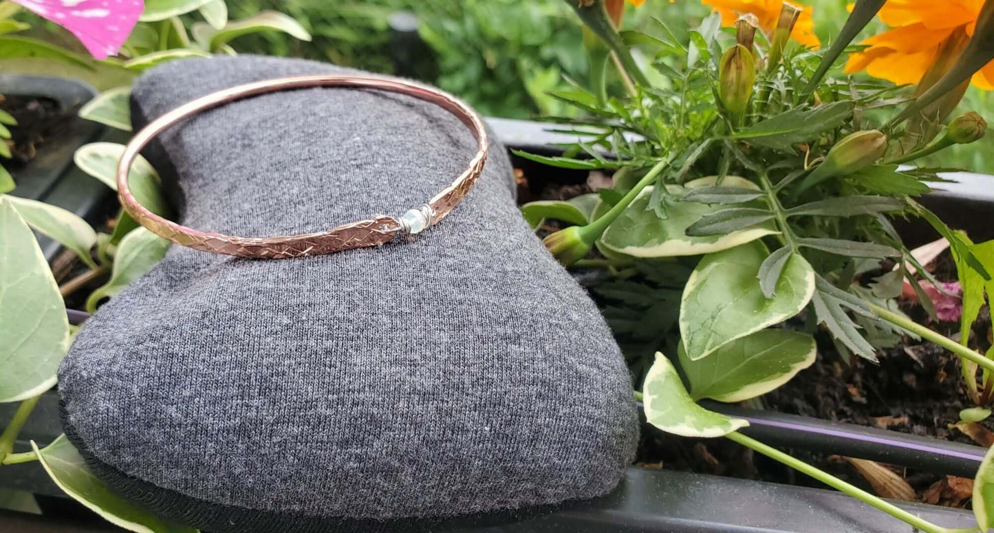 Copper Ethiopian Opal Brides Bangle by Alexa Martha