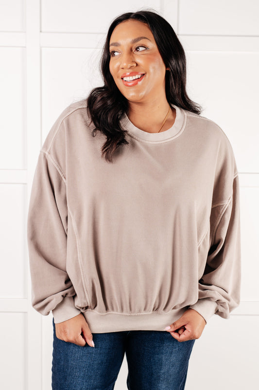 Beyond the Basics Ash Mocha Pullover Sweatshirt Sweet Rae's Boutique