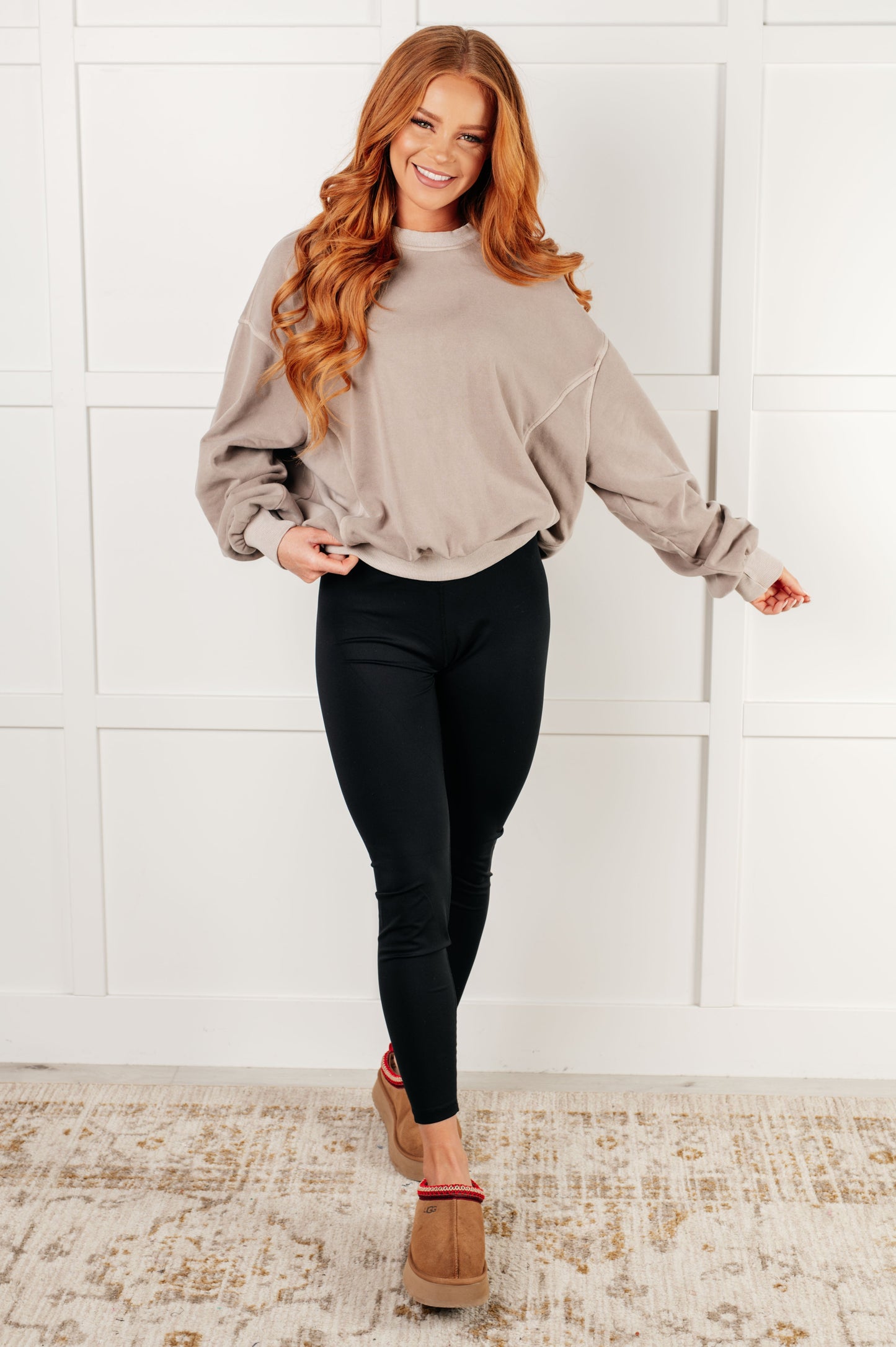 Beyond the Basics Ash Mocha Pullover Sweatshirt Sweet Rae's Boutique