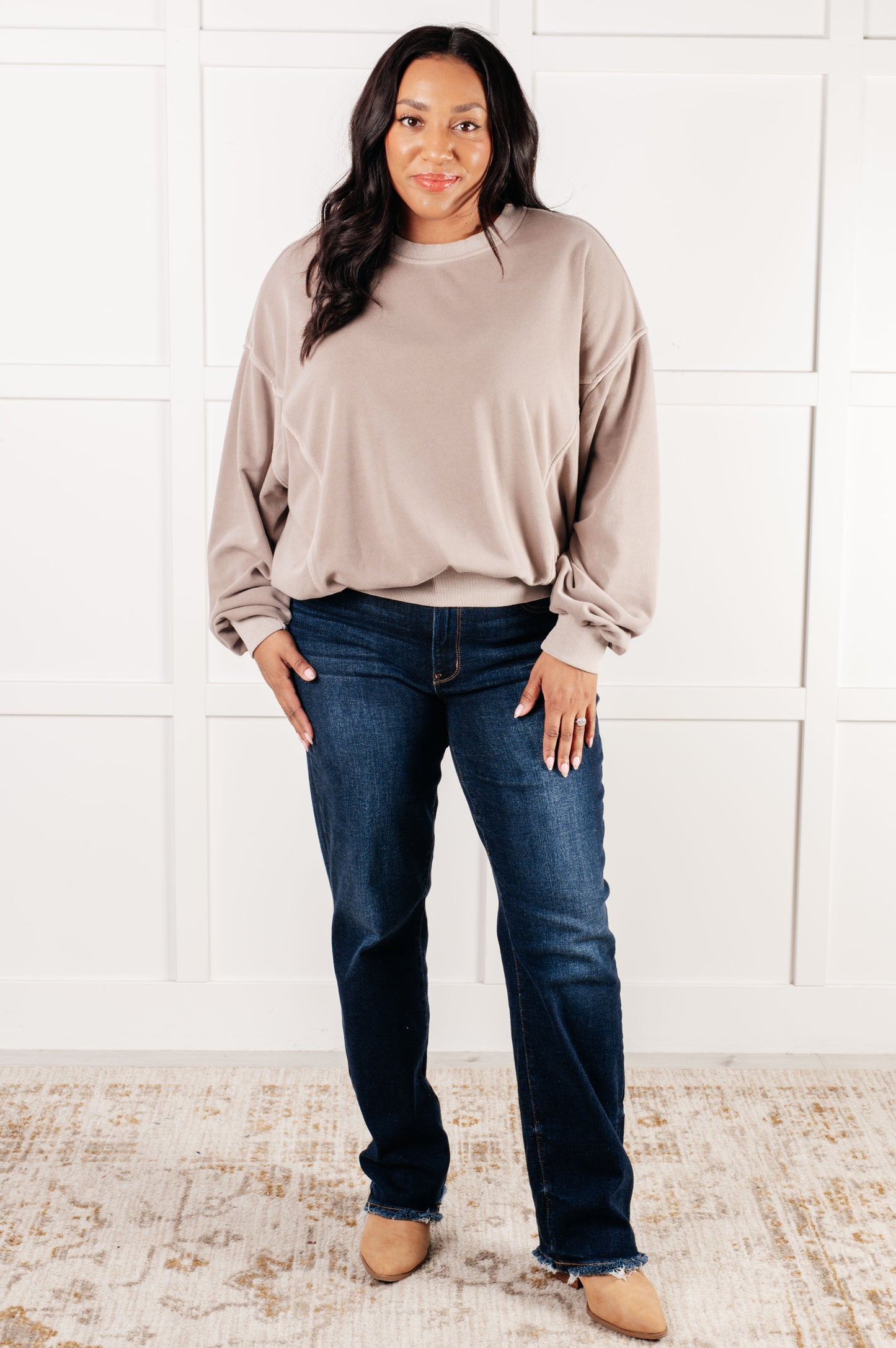 Beyond the Basics Ash Mocha Pullover Sweatshirt Sweet Rae's Boutique