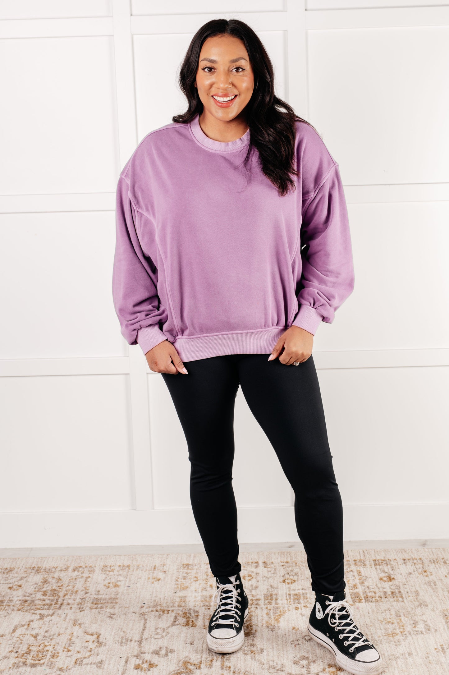 Beyond the Basics Violet Pullover Sweatshirt
