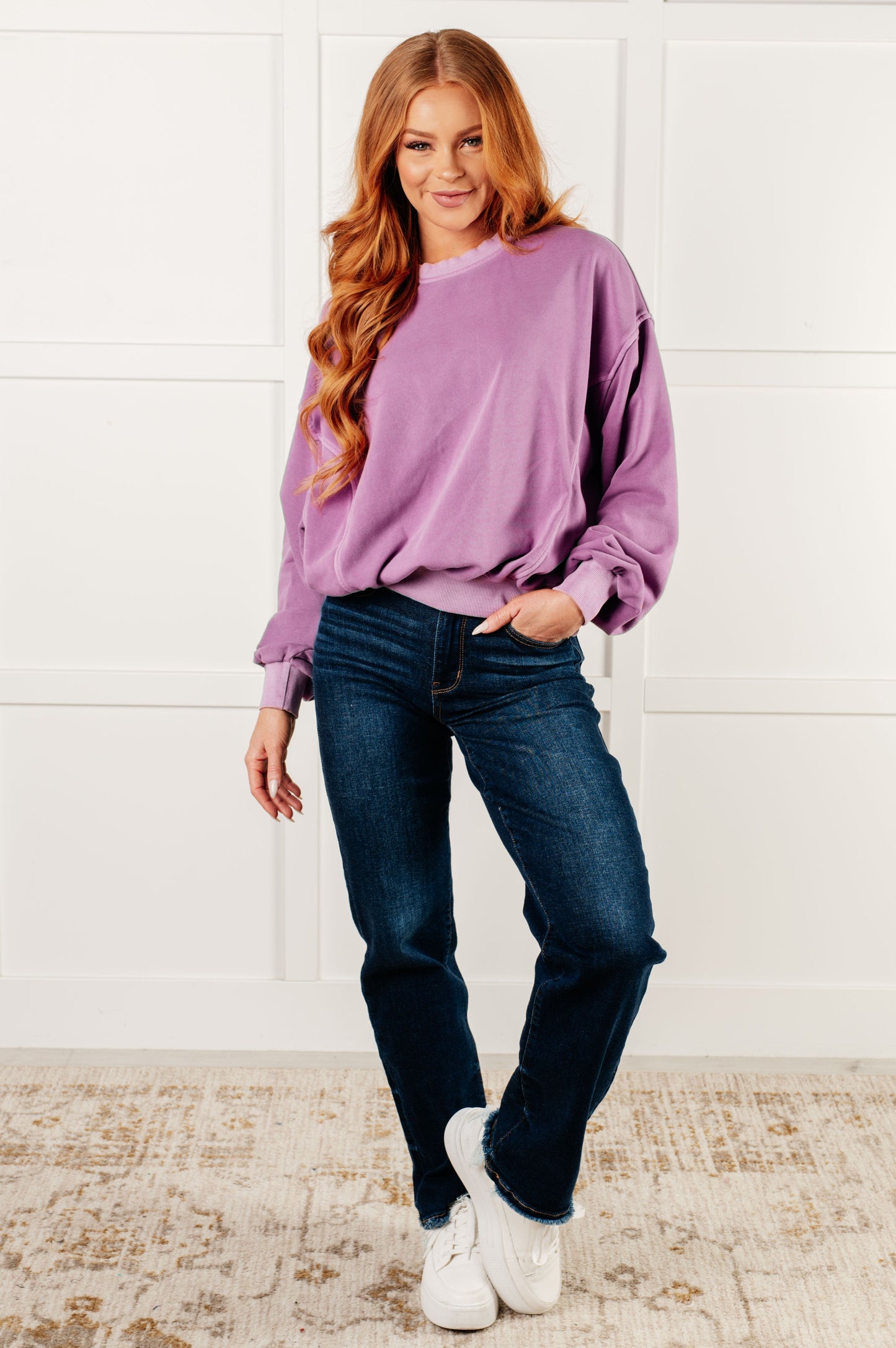 Beyond the Basics Violet Pullover Sweatshirt