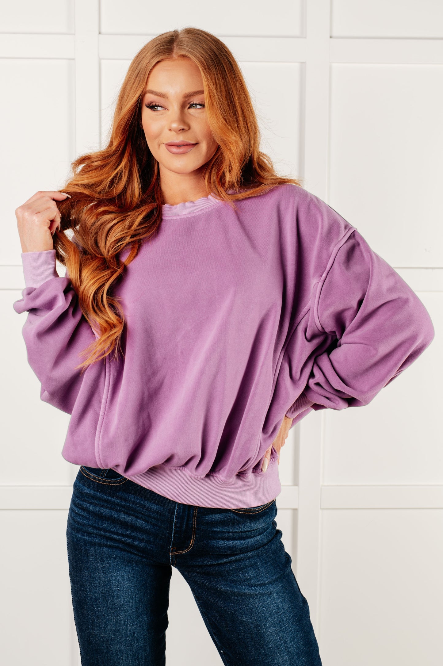 Beyond the Basics Violet Pullover Sweatshirt