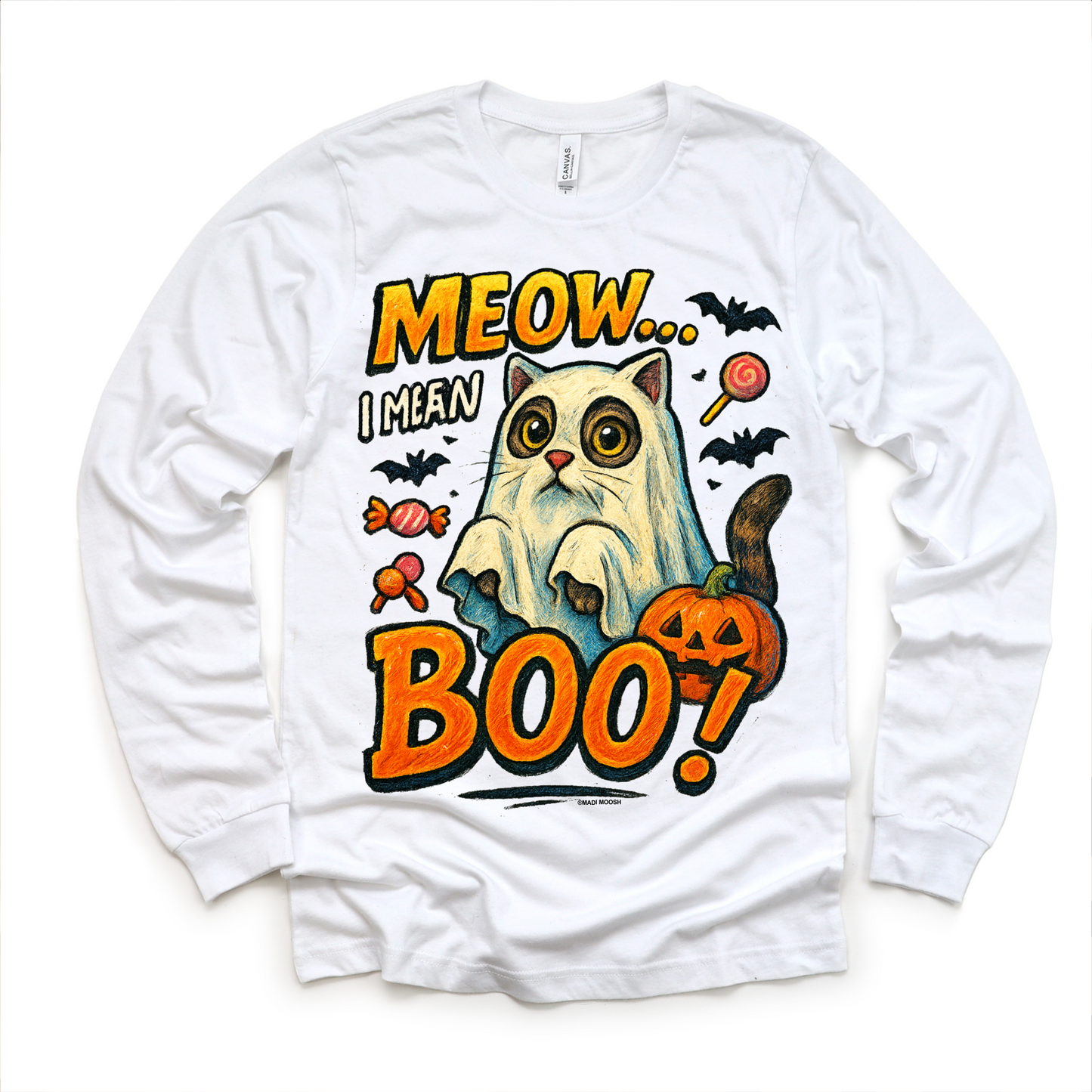 Meow.. I Mean Boo Halloween Cat Shirt - Halloween Tee