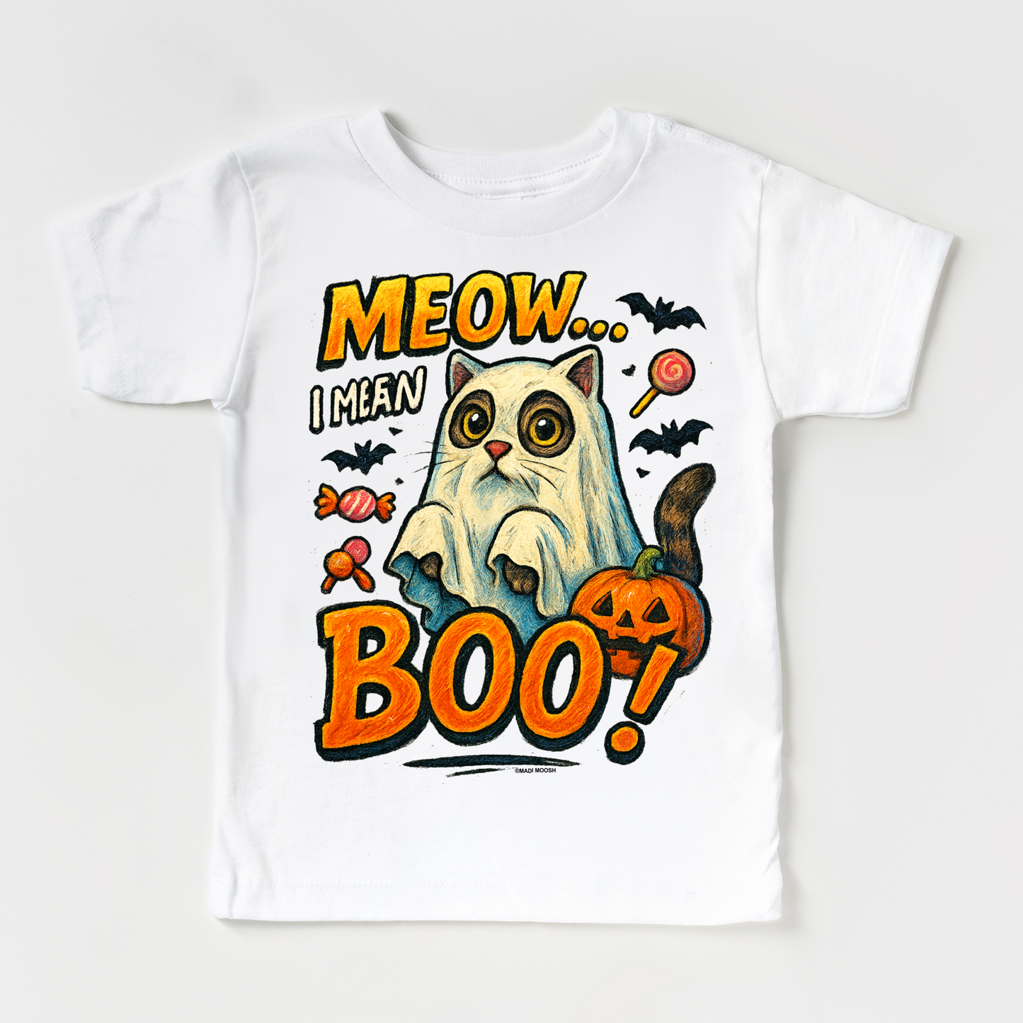 Meow.. I Mean Boo Halloween Cat Shirt - Halloween Tee