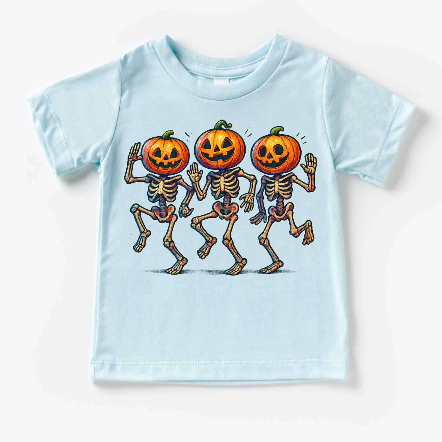 Dancing Skeleton pumpkin Heads Shirt - Halloween Tee