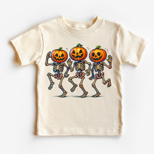 Dancing Skeleton pumpkin Heads Shirt - Halloween Tee