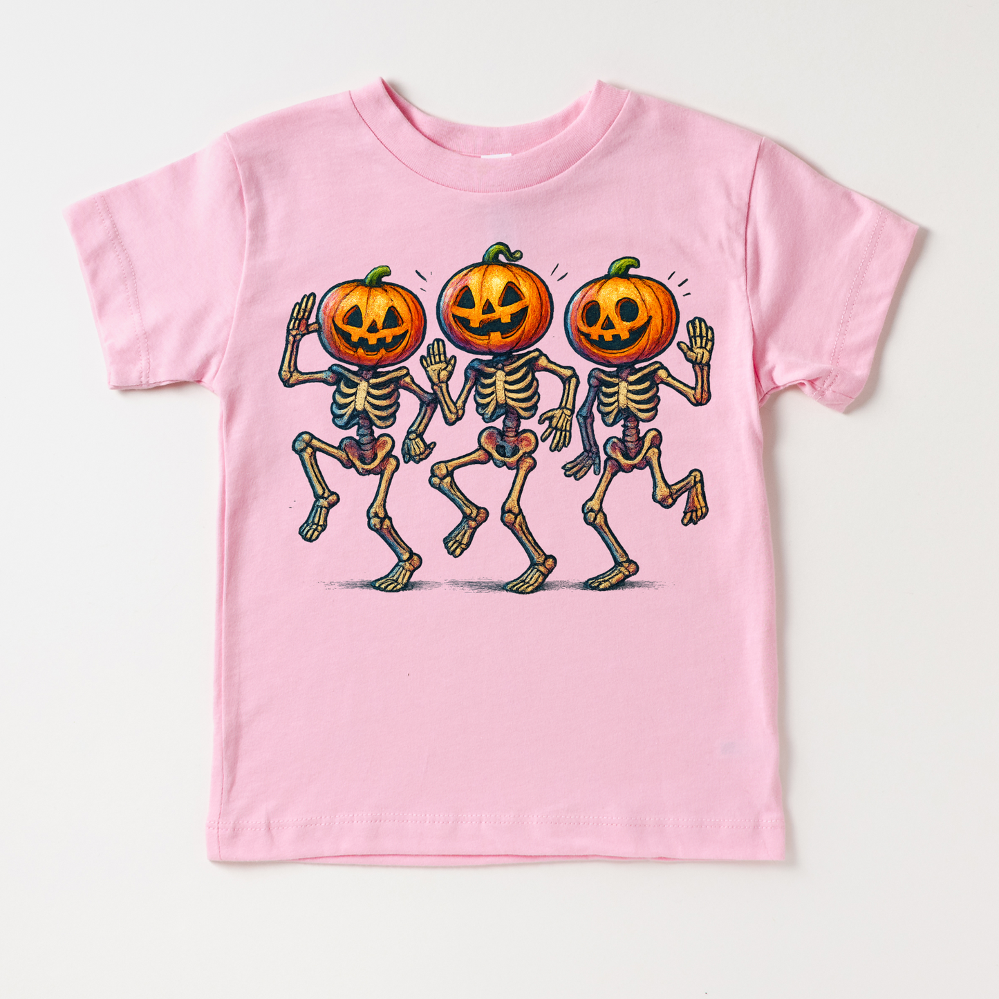Dancing Skeleton pumpkin Heads Shirt - Halloween Tee