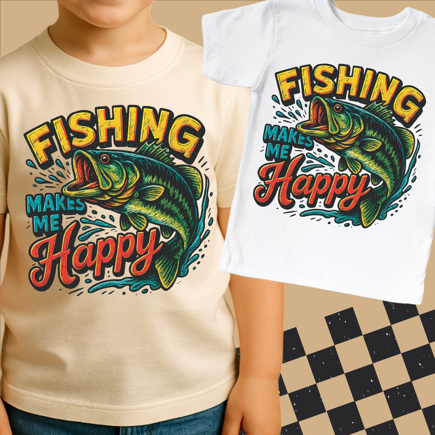 Fishing Make Me Happy Bass Fishing Outdoors Tee Shirt