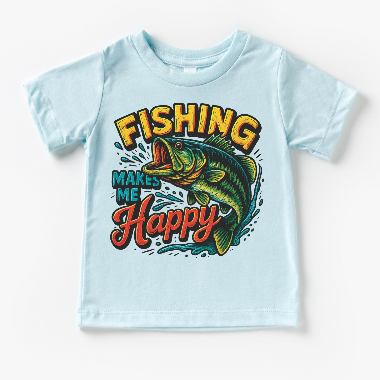Fishing Make Me Happy Bass Fishing Outdoors Tee Shirt