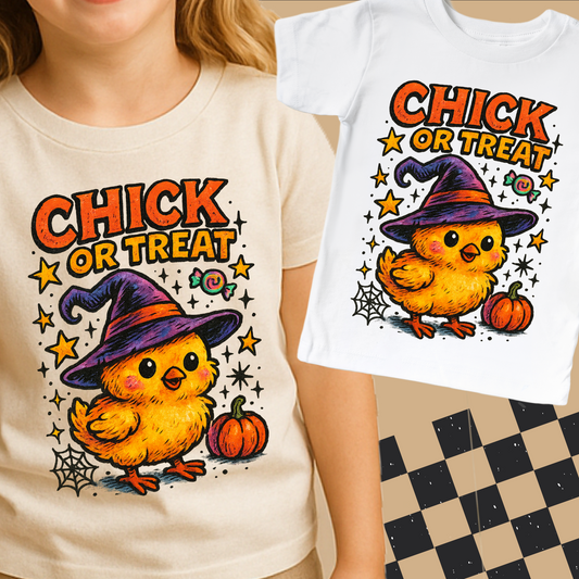 Chick Or Treat Chicken Halloween Shirt - Halloween Tee