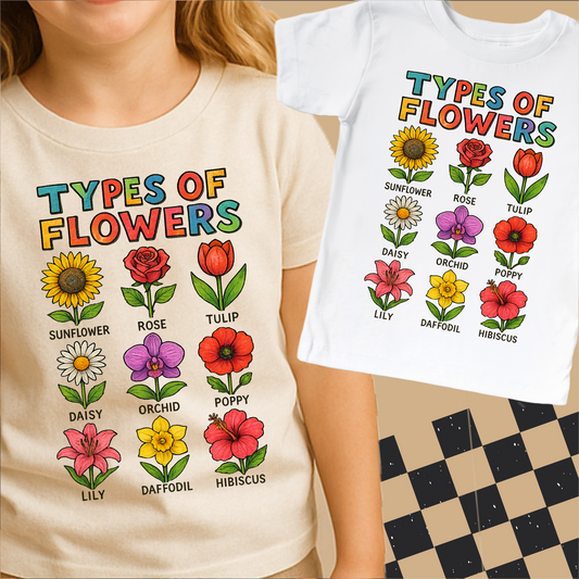 Types Of Flowers Gardening Shirt - Flowers Tee