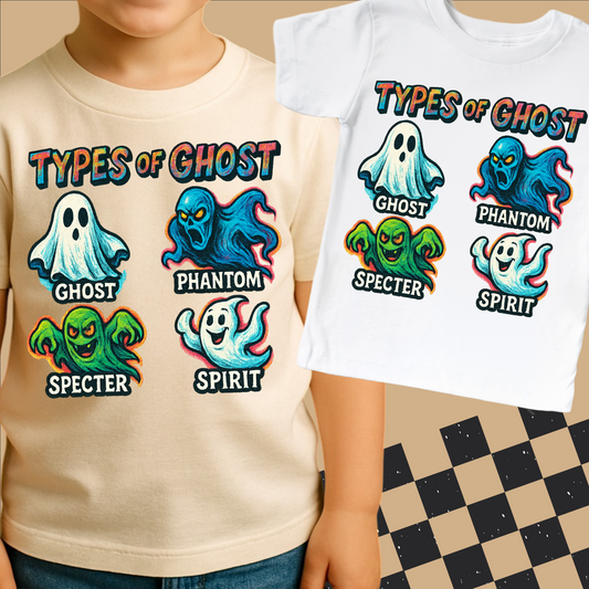 Types Of Ghost Halloween Shirt - Halloween Tee
