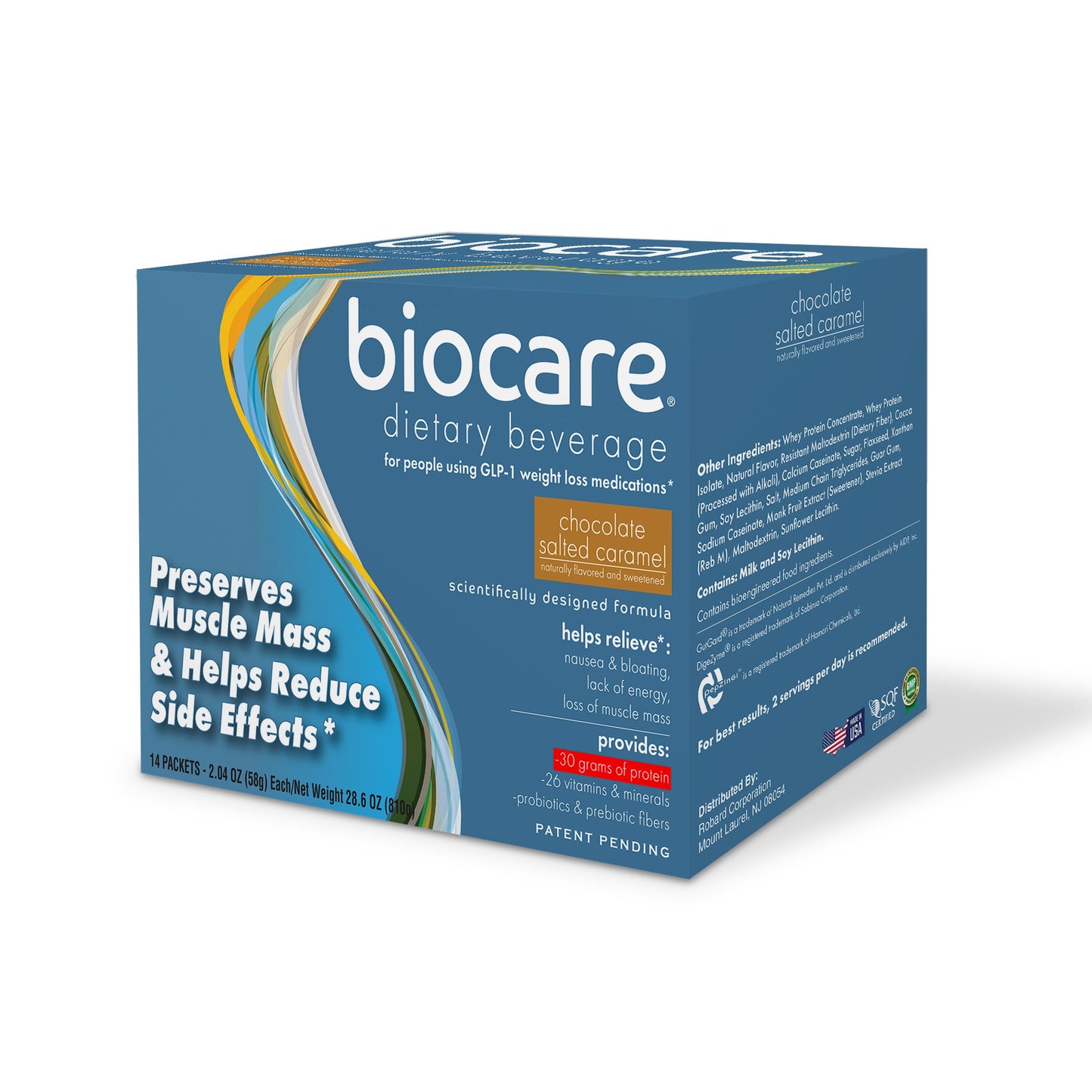 30G Protein Chocolate Salted Caramel Biocare Dietary Beverage (14-Count)