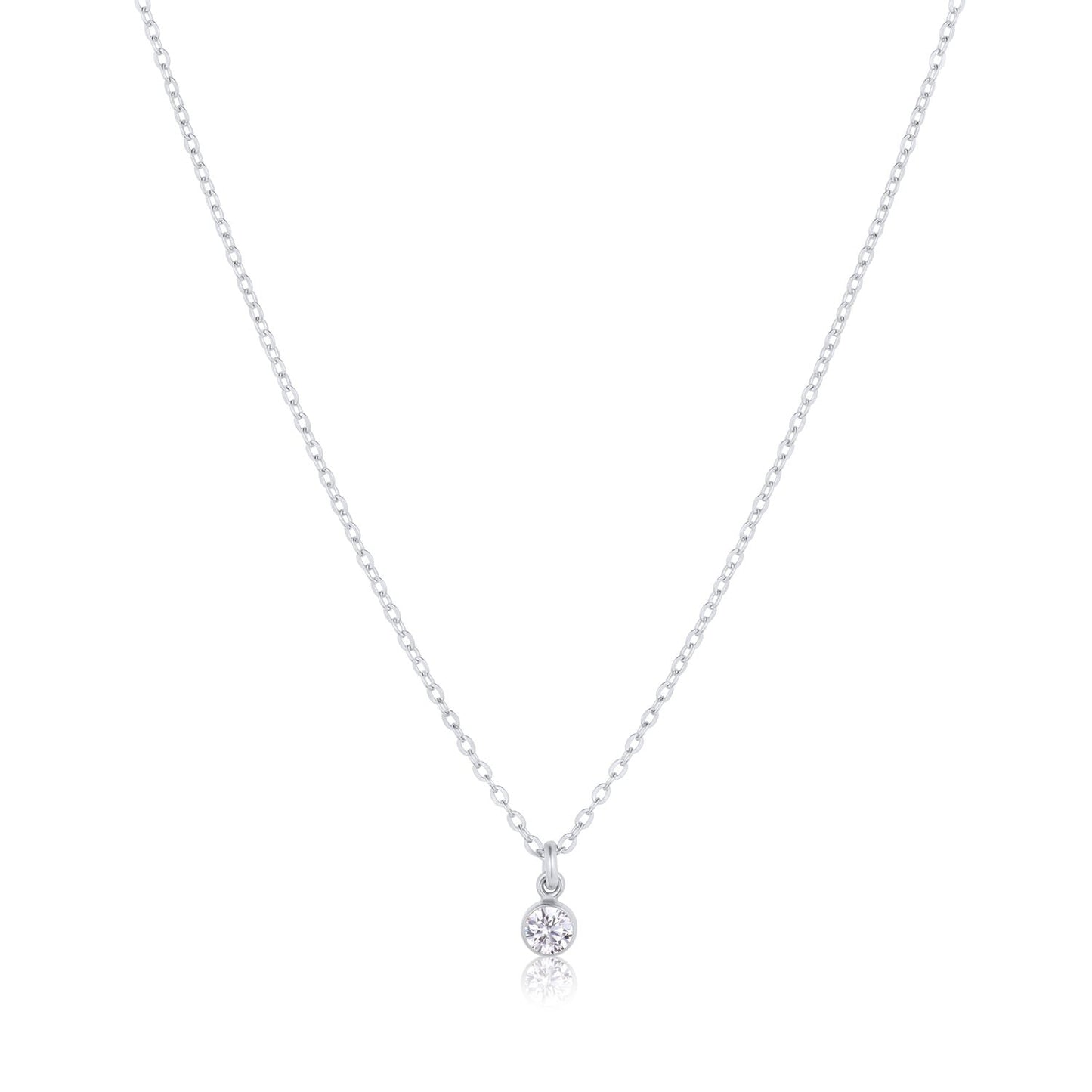 Birthstone Charm 14k Gold Filled or Sterling Silver Necklace