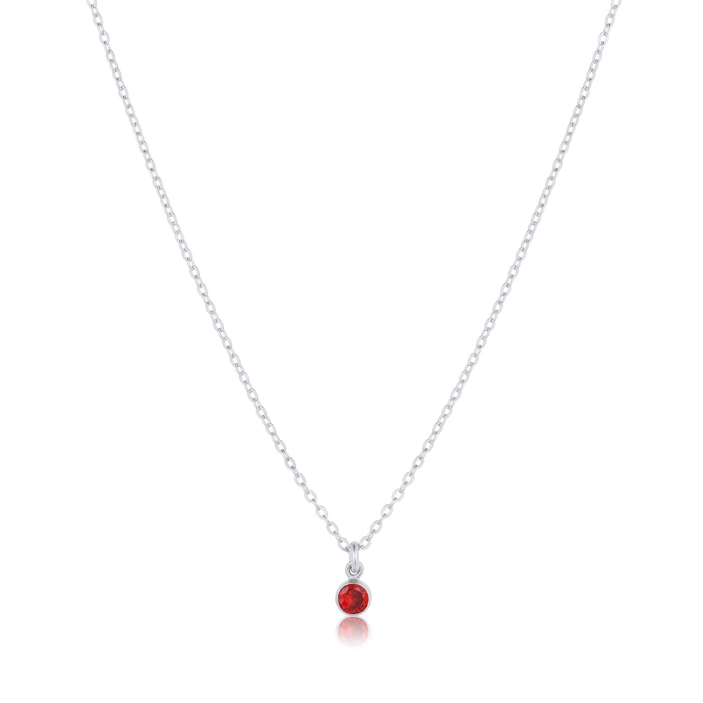 Birthstone Charm 14k Gold Filled or Sterling Silver Necklace