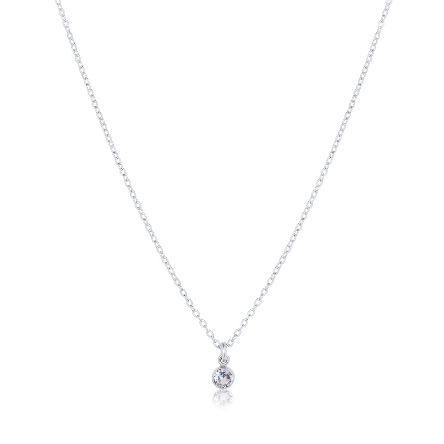 Birthstone Charm 14k Gold Filled or Sterling Silver Necklace