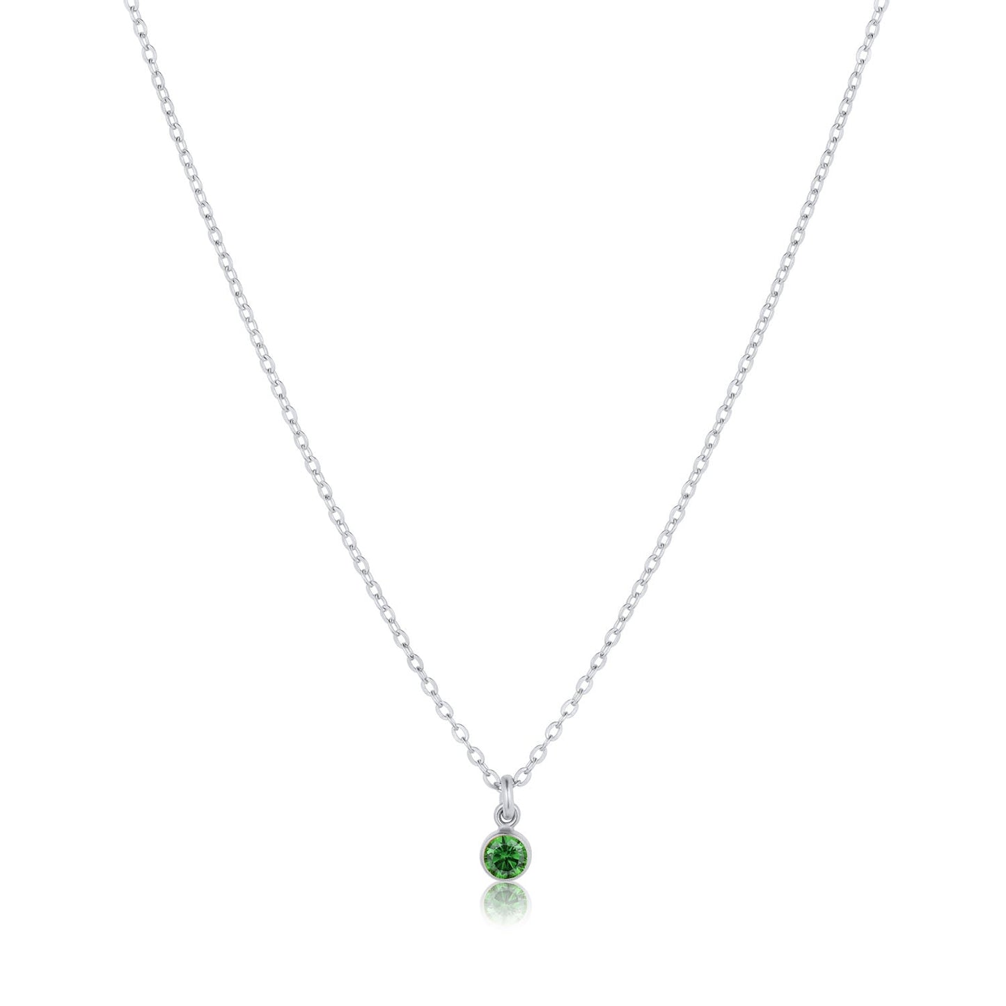 Birthstone Charm 14k Gold Filled or Sterling Silver Necklace