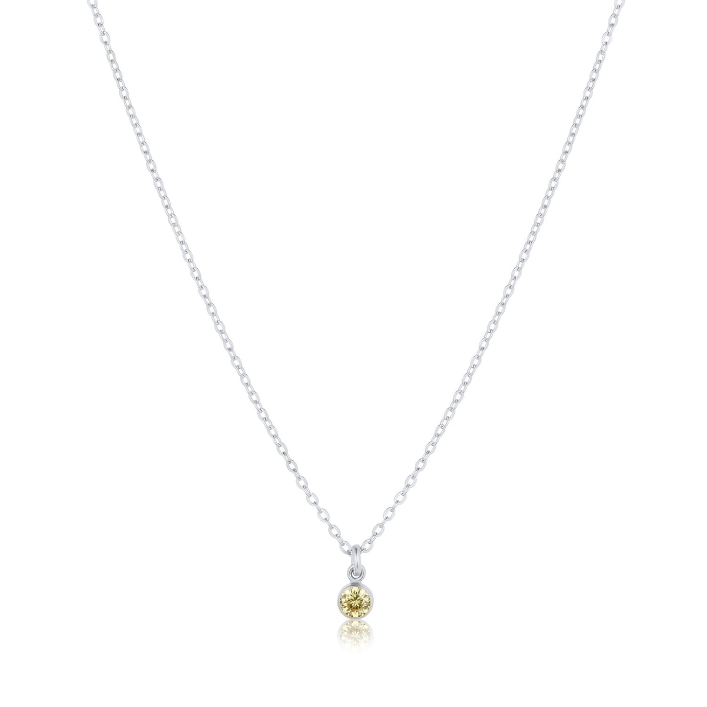 Birthstone Charm 14k Gold Filled or Sterling Silver Necklace