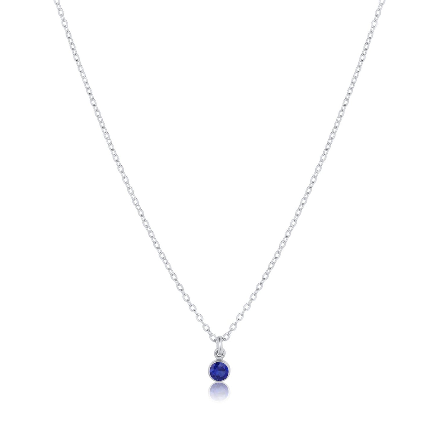 Birthstone Charm 14k Gold Filled or Sterling Silver Necklace