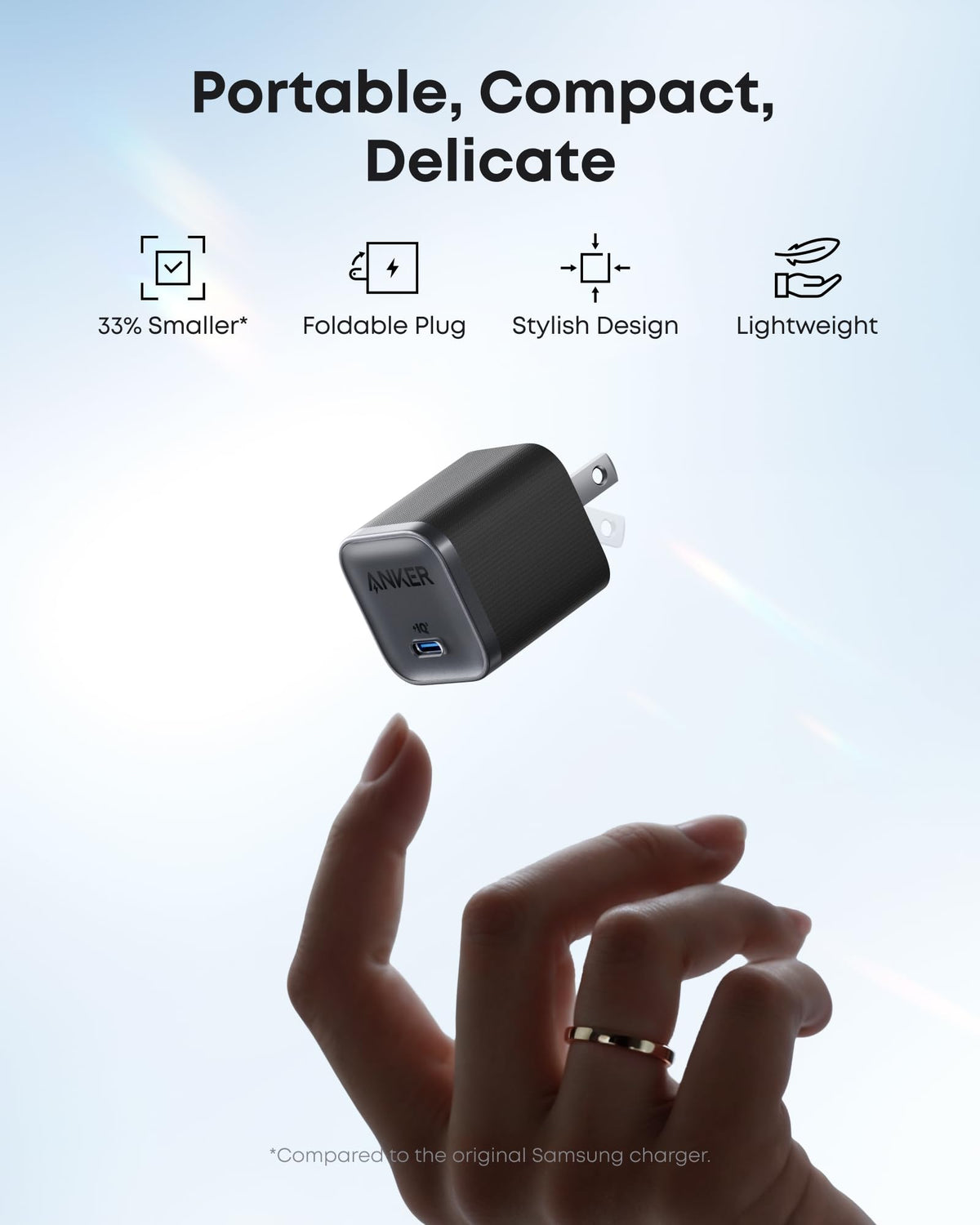 Anker Nano 45W USB-C Charger with USB-C to USB-C Cable