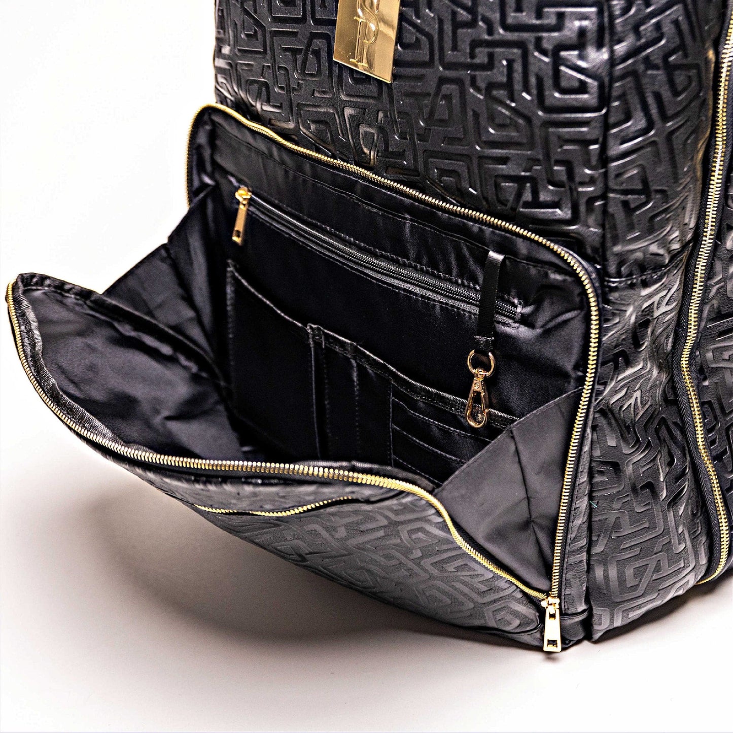 Black Monogram XL Design Leather Commuter Bag Sole Premise