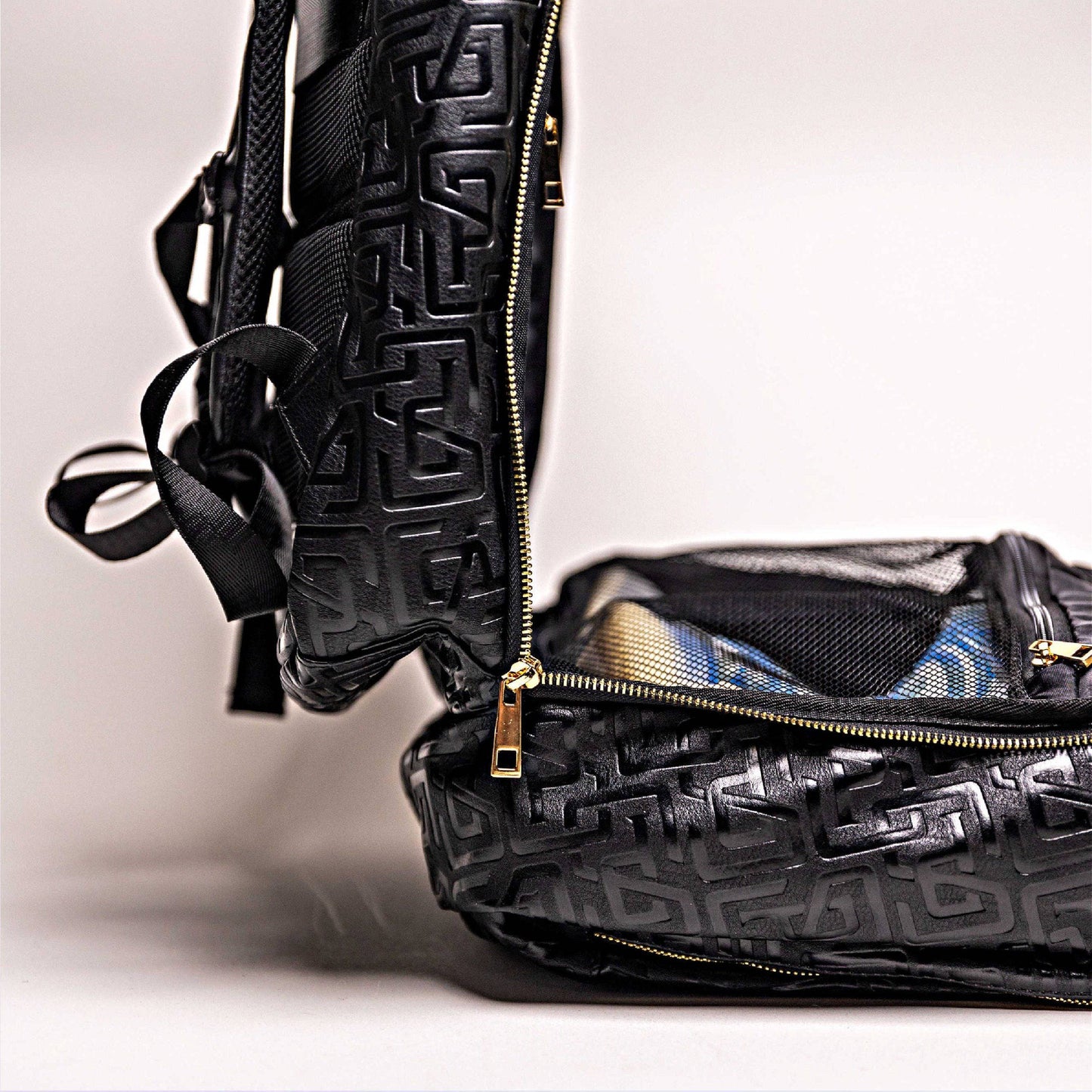 Black Monogram XL Design Leather Commuter Bag Sole Premise