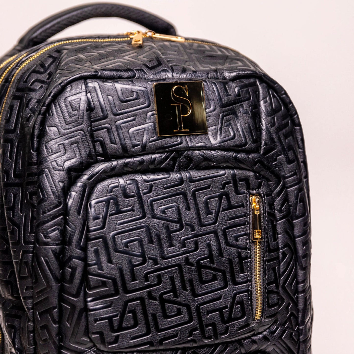 Black Monogram Patented Leather Carry-On Backpack Sole Premise