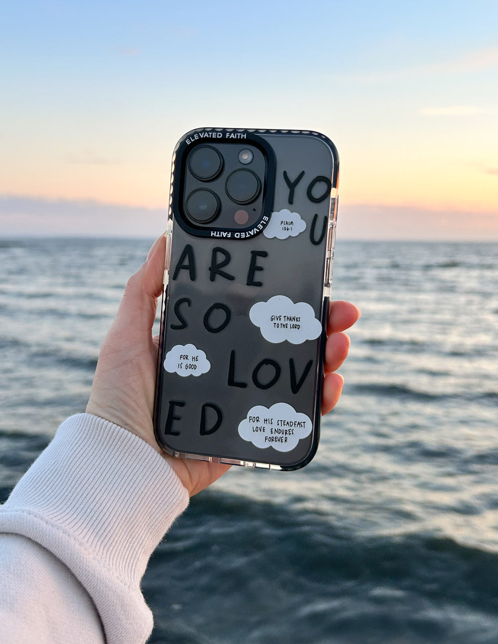 Black You Are So Loved Phone Case Durable Protective Phone Case