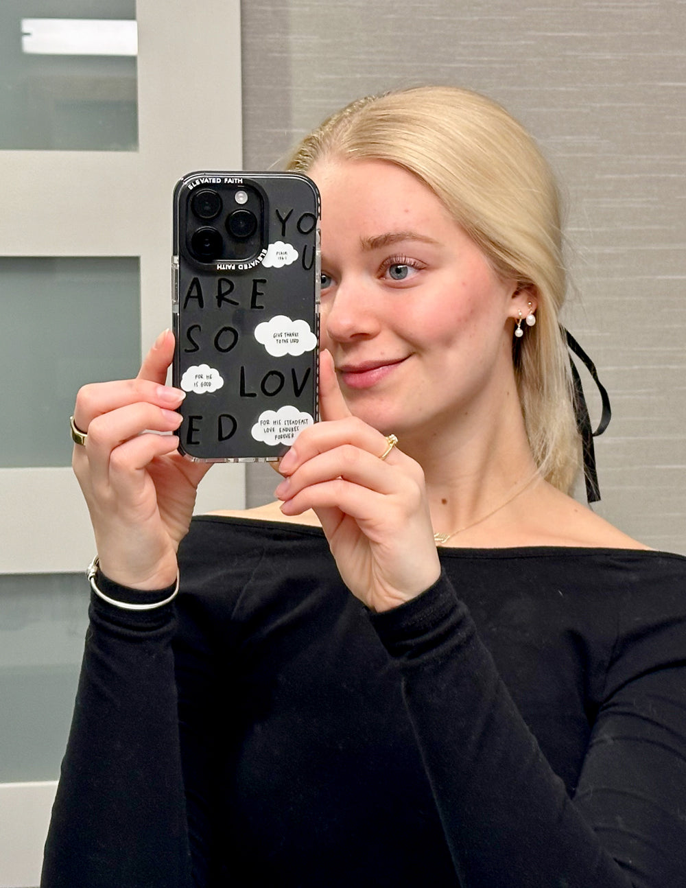 Black You Are So Loved Phone Case Durable Protective Phone Case