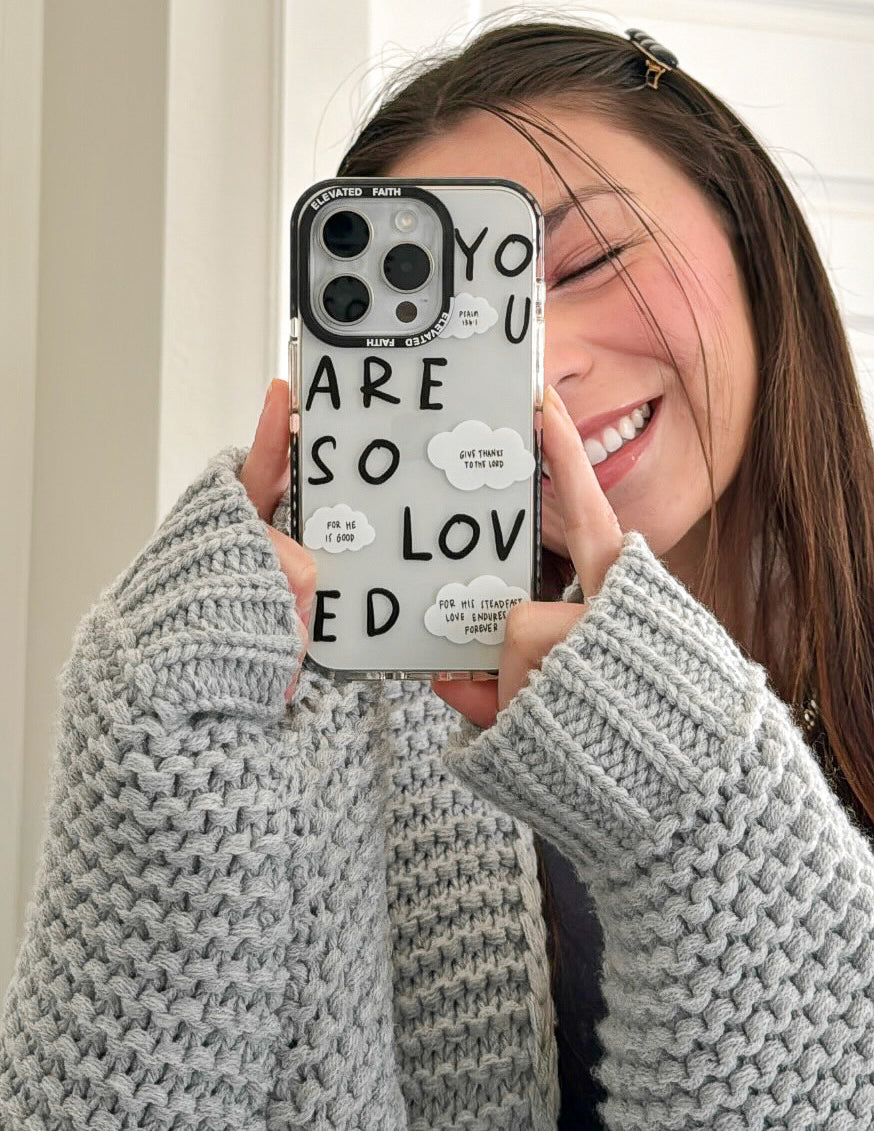 Black You Are So Loved Phone Case Durable Protective Phone Case