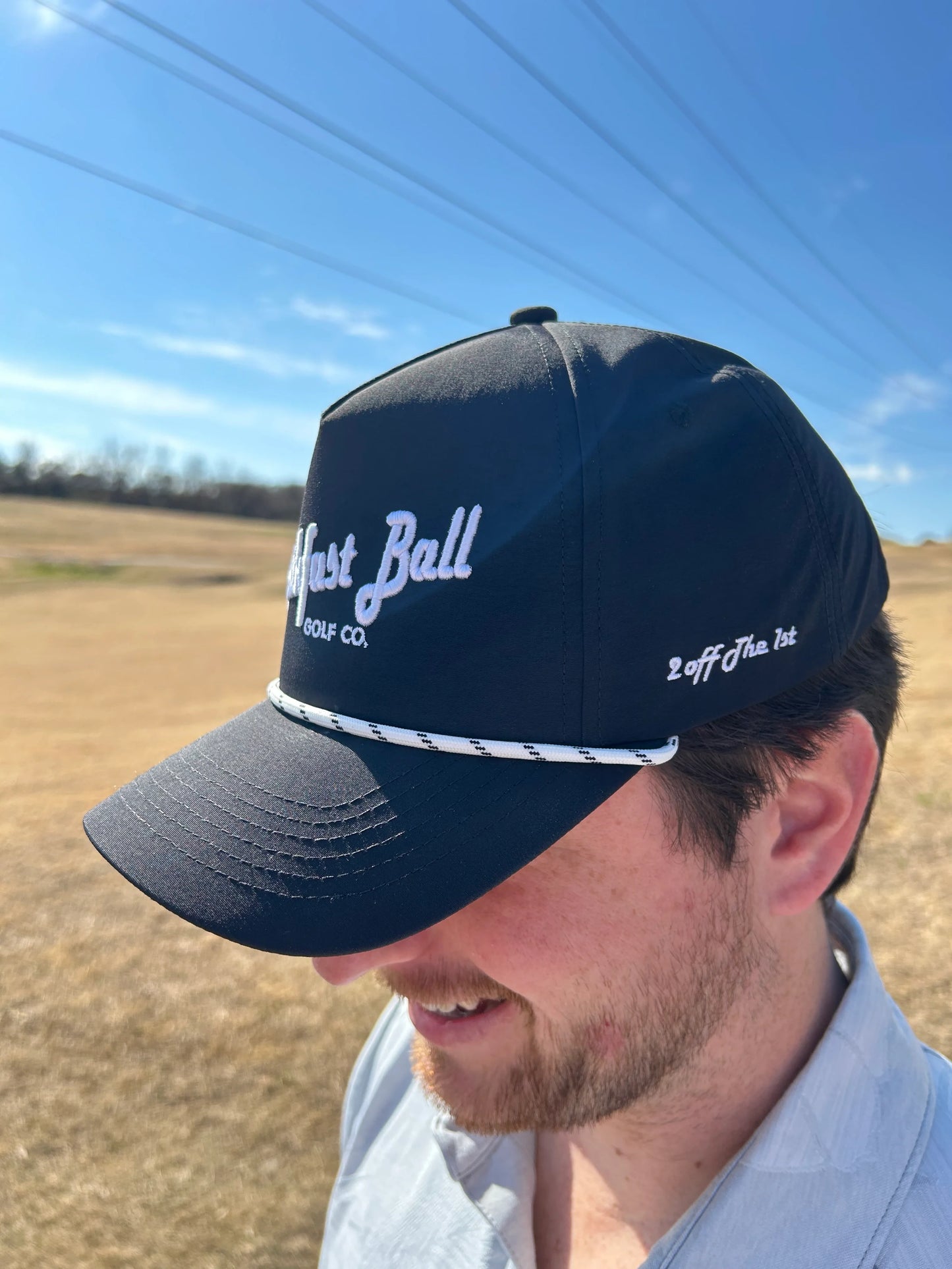 Breakfast Ball Black Performance Snapback Golf Hat