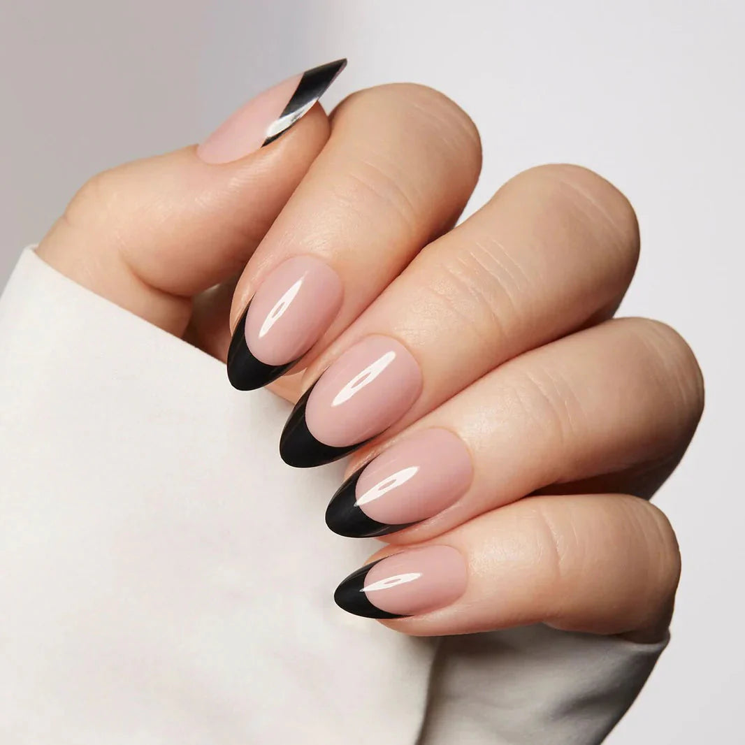 Black Almond Long Lasting Press On Nails Nail Pop Studio