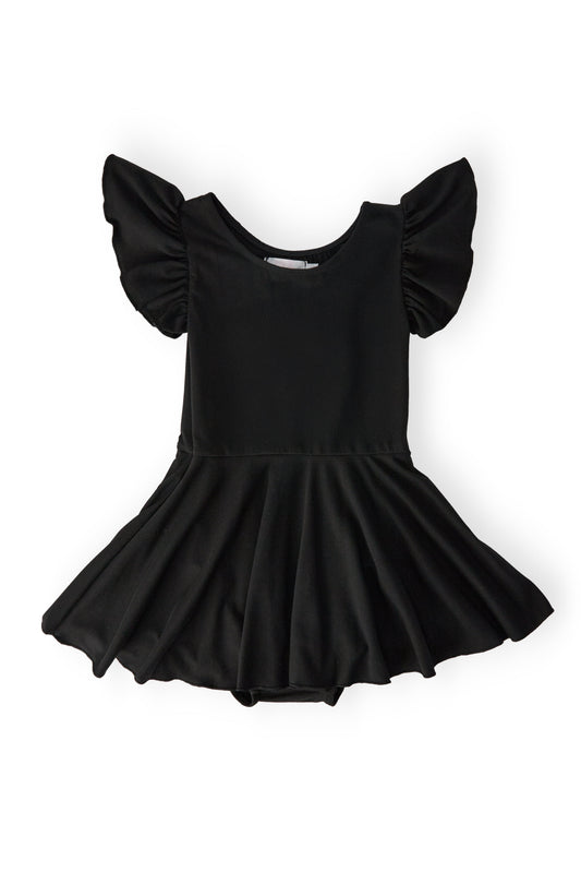 Black S/S Twirl Leotard Ballet Dancewear Mila & Rose