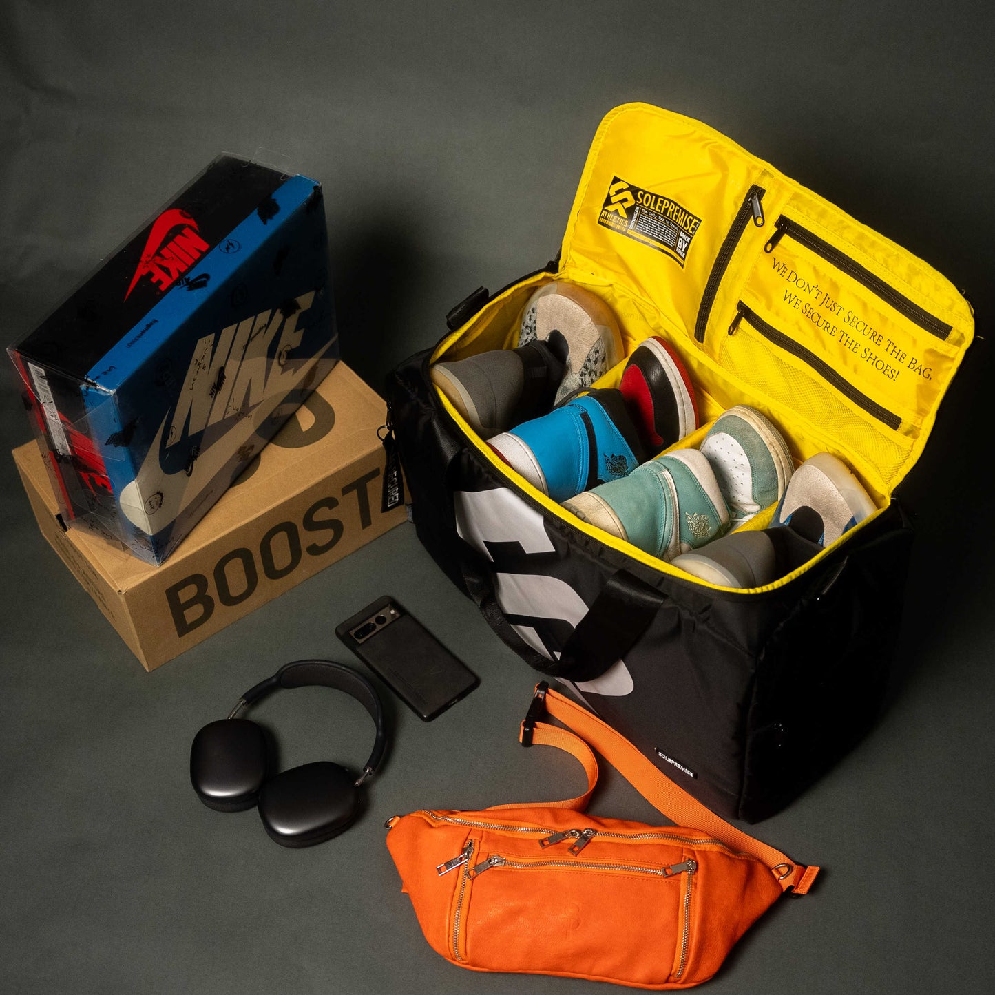 Black Sneaker Duffle TSA-Approved Carry-On Bag